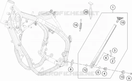 BEQUILLE LATERALE / CENTRALE Husqvarna Husqvarna 250 2023 FE  FE 250