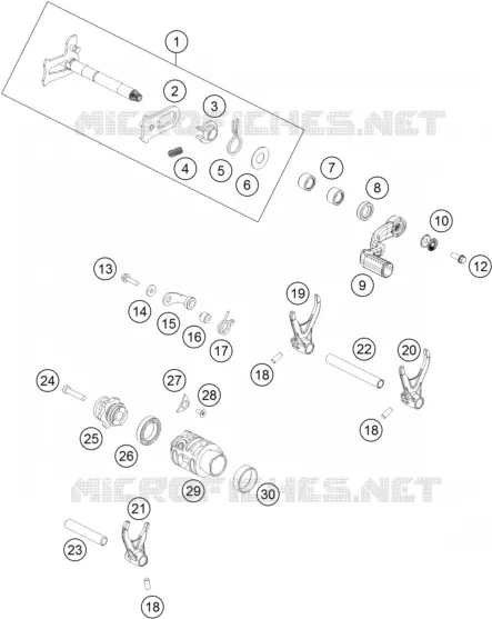 MECANISME DE SELECTION DE VITESSES Husqvarna Husqvarna 250 2022 TC  TC 250