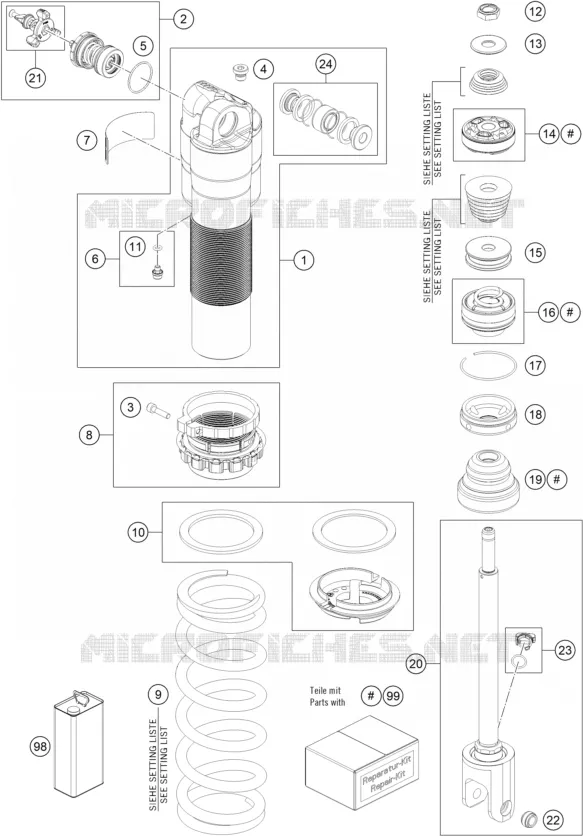 AMORTISSEUR (PIECES) Husqvarna Husqvarna 450 2022 FC  FC 450 ROCKSTAR EDITION