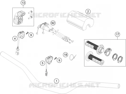 GUIDON / COMMANDES Husqvarna Husqvarna 450 2022 FC  FC 450 ROCKSTAR EDITION