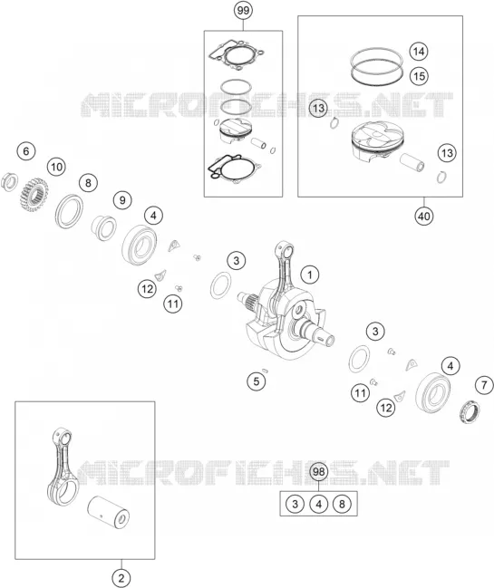 VILEBREQUIN / PISTON Husqvarna Husqvarna 350 2024 FX  FX 350