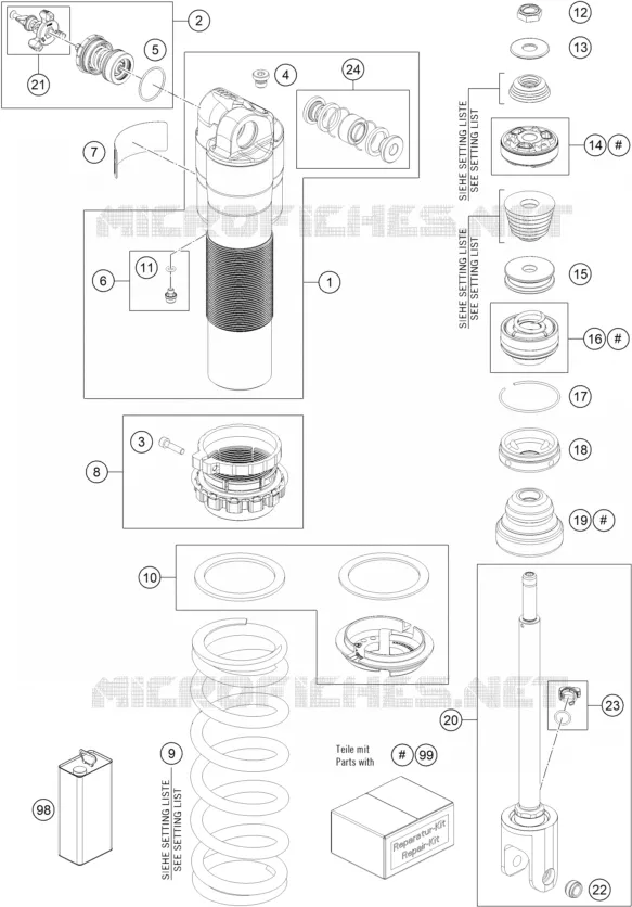 AMORTISSEUR (PIECES) Husqvarna Husqvarna 300 2024 TX  TX 300